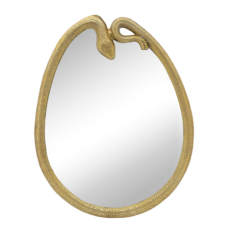 29" Wall Mirror W/ Snake Accent, Gold image