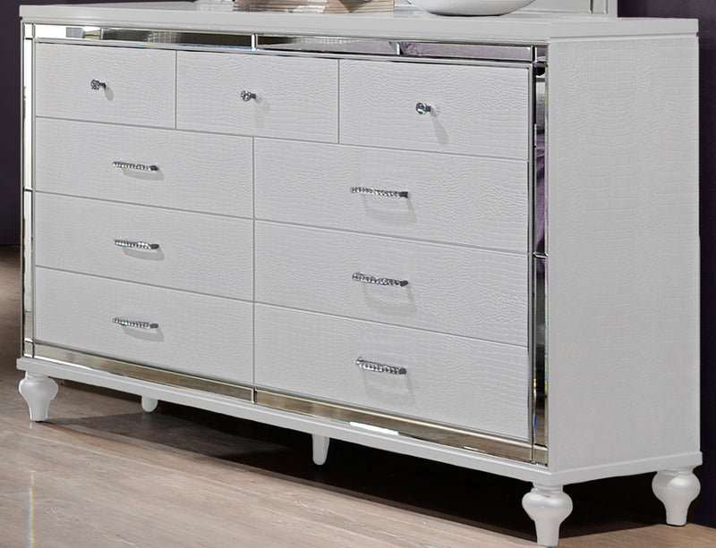 New Classic Furniture Valentino 9 Drawer Dresser in White BA9698W-050 image