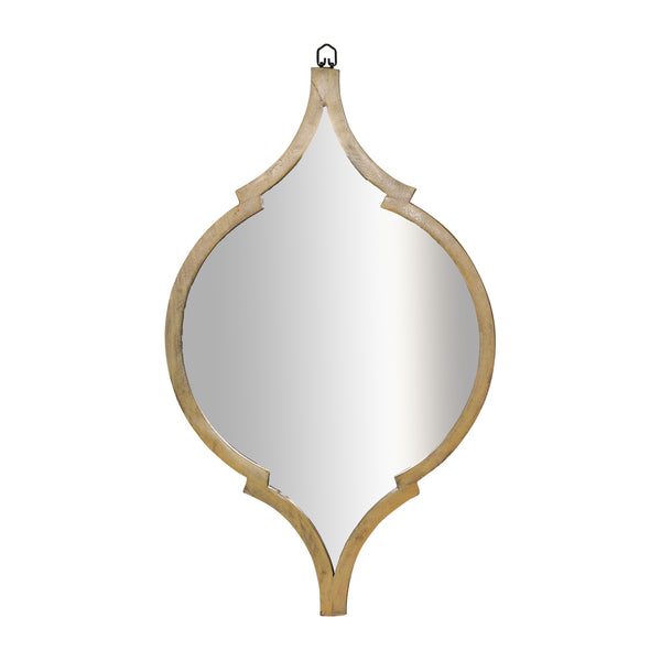 Wood, 24" Teadrop Mirror, Brown image