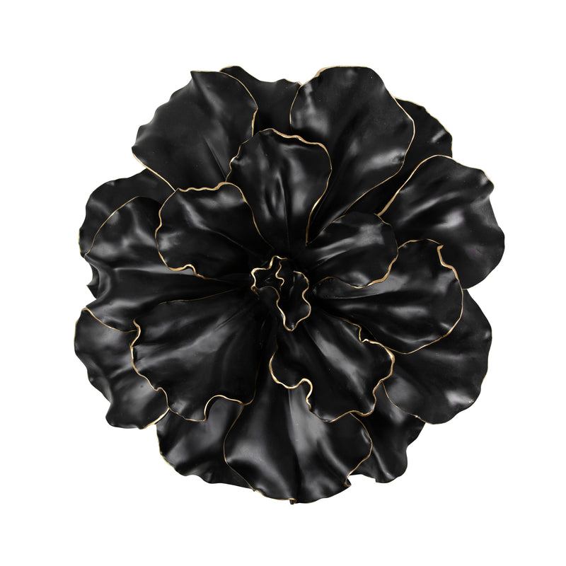 Black/gold Wall Flower, 15.5" image