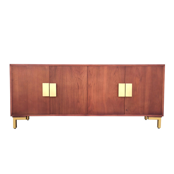 Wood, 70x30 Square Knob Console Cabinet, Brown image