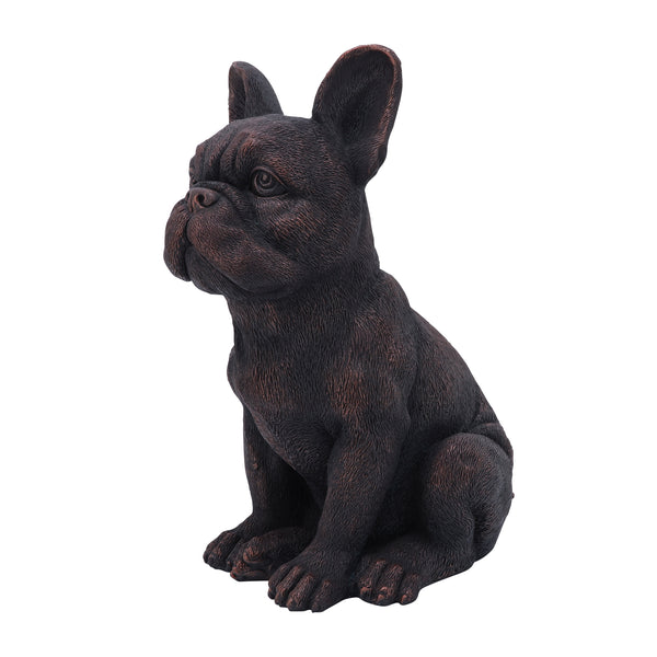Resin, 16"h Sitting Bulldog, Bronze image