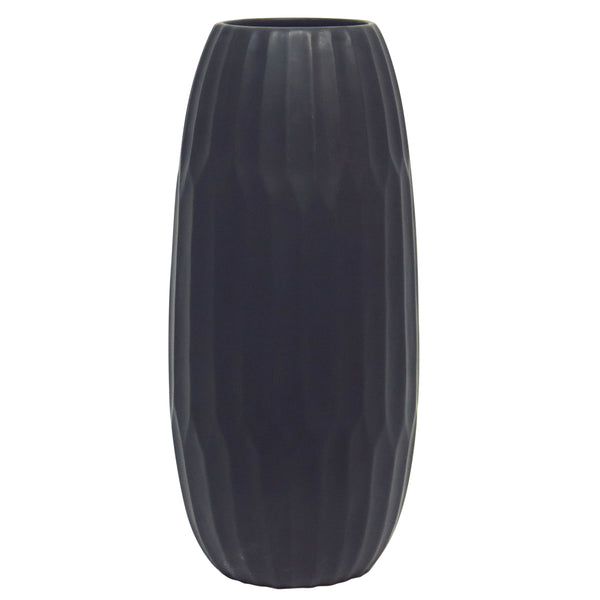 Ceramic 16" Vase , Black image