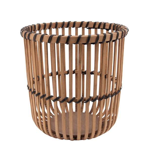 Woven 10" Trash Basket, Natural image