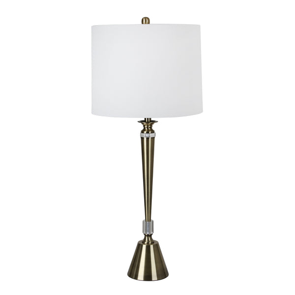 Metal 36" Table Lamp, Brushedbrass/gold image