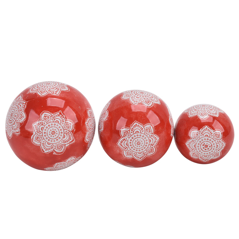 Cer, S/3 Lotus Orbs, 4/5/6" Red image