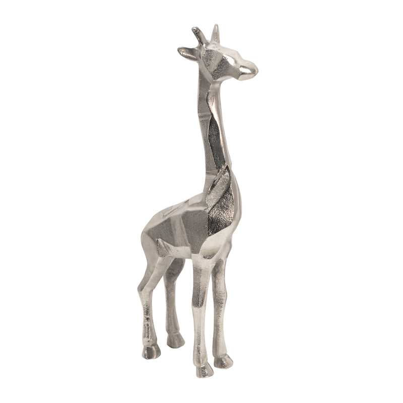 Aluminum Standing Giraffe, 18"silver image