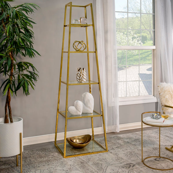 Stainless Steel Etagere, Gold image