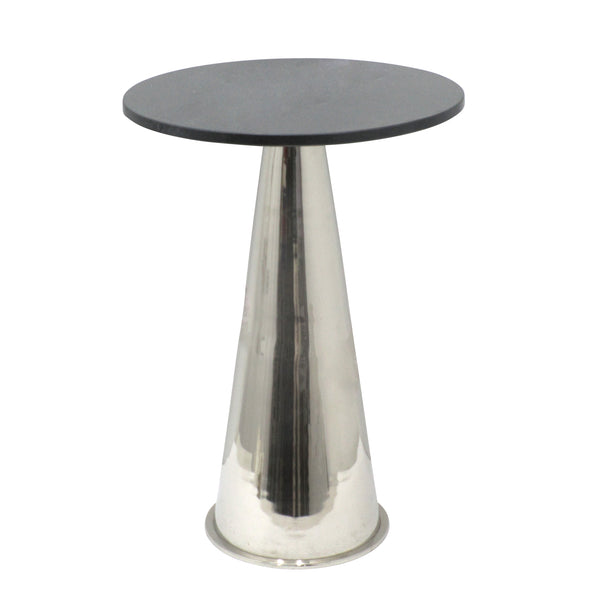 Marble, 23", Side Table, Silver image