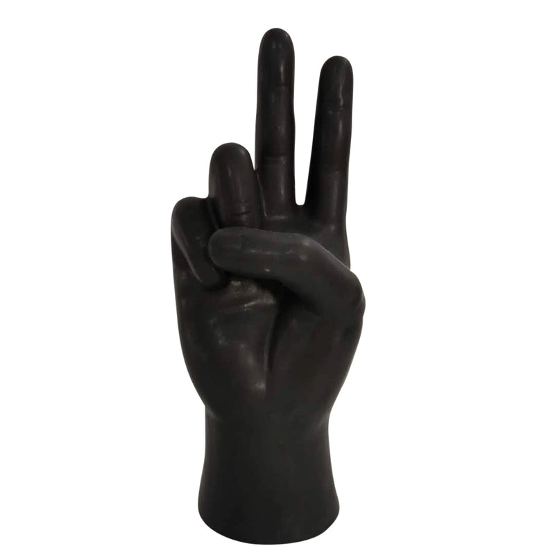 6"h Peace Sign Table Deco, Black image