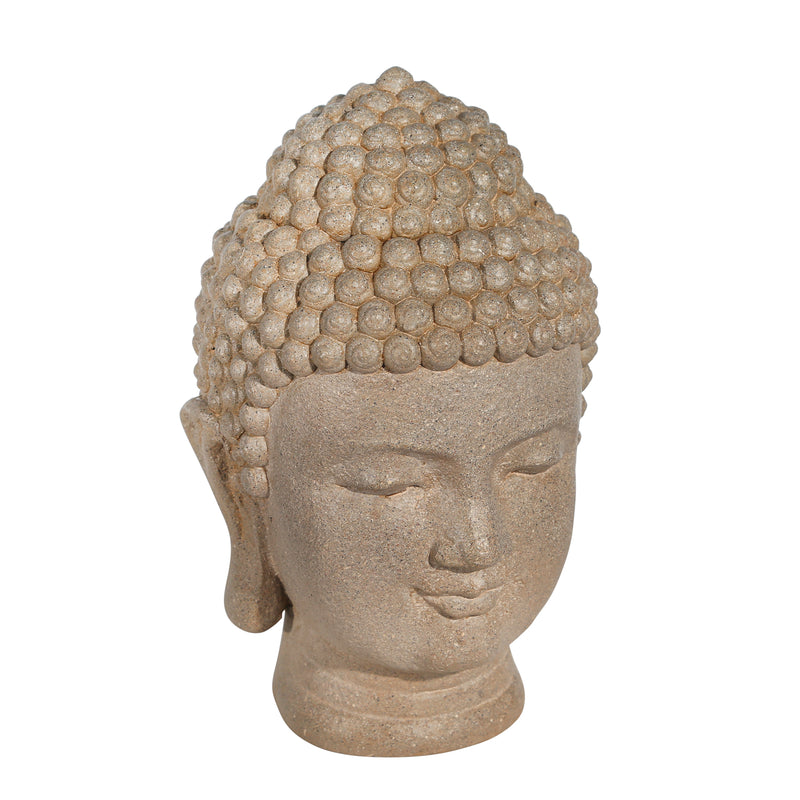 Resin 11.5" Buddha Head, Stone image