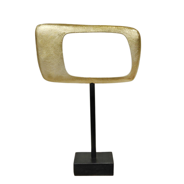 21.75" Aluminum Rhombus On Stand, Gold, Kd image
