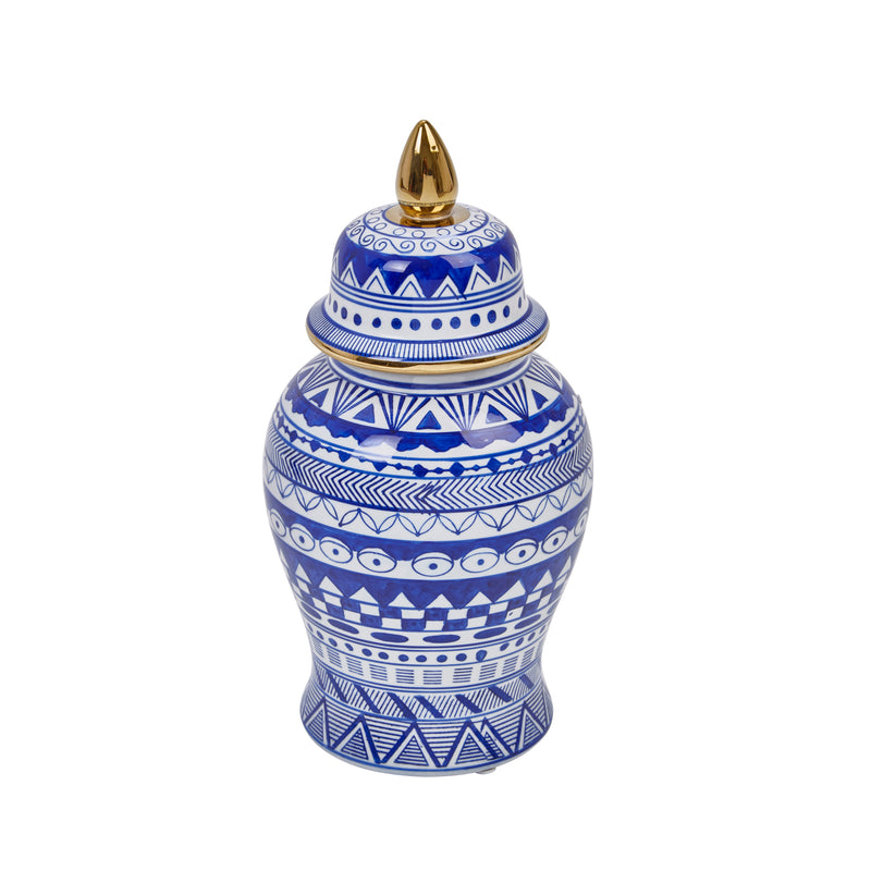 14" White/blue Temple Jar image