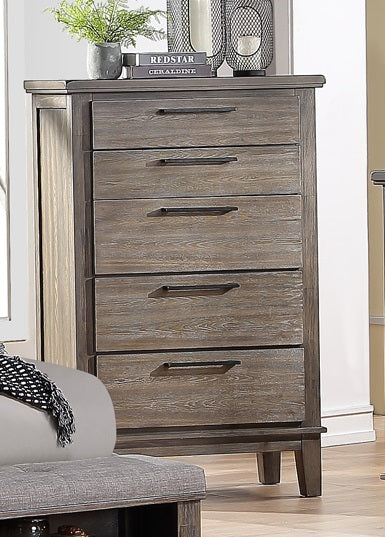 New Classic Furniture Cagney 5 Drawer Chest in Vintage Gray B594G-070 image