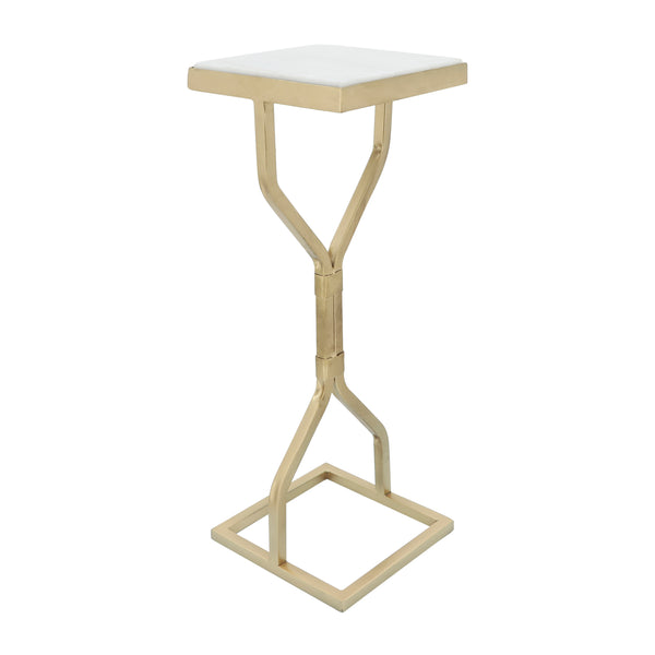 Metal, 22"h Square Drink Table, Gold image