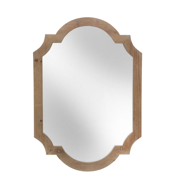Wood 44.5" Frame Wall Mirror,brown Wb image
