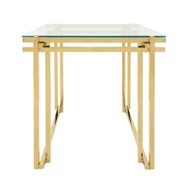 Metal 24" Side Table, Gold image