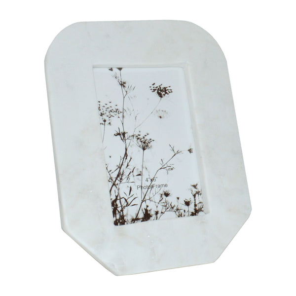 Marble, 5x7 Tapered Photo Frame, White image