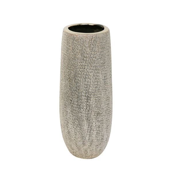 Ceramic 9.75" Vase,champagne image