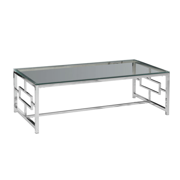 Silver Metal/glass Cocktail Table, Kd image