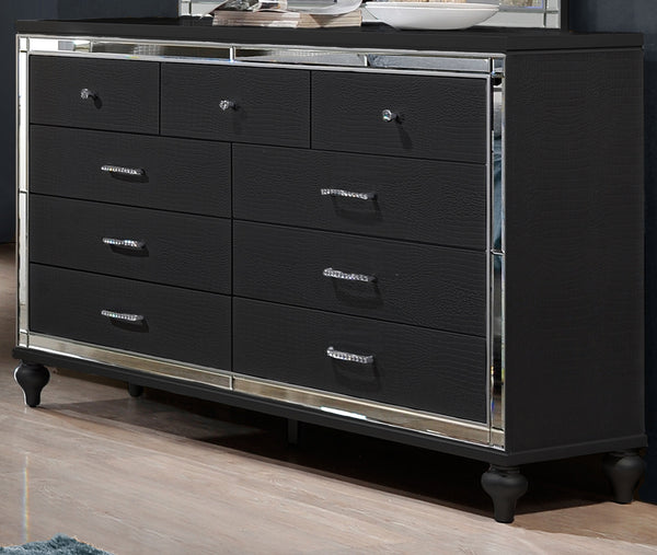 New Classic Furniture Valentino 9 Drawer Dresser in Black 00-9698B-050 image