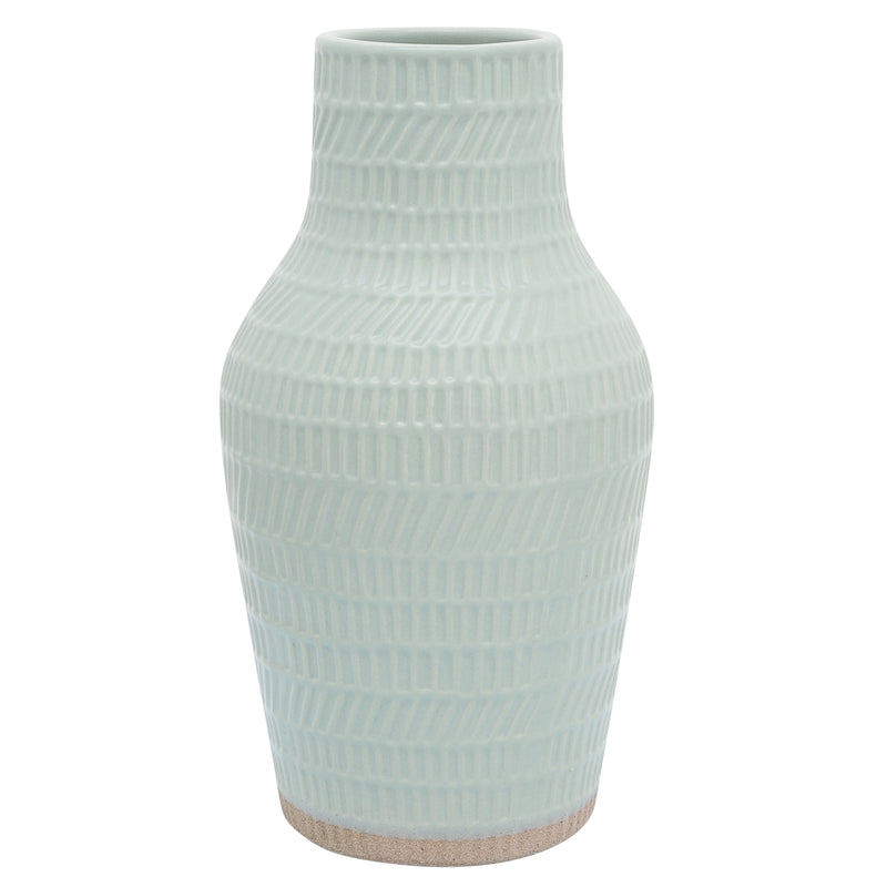 Cer, 12" Tribal Vase, Sage image