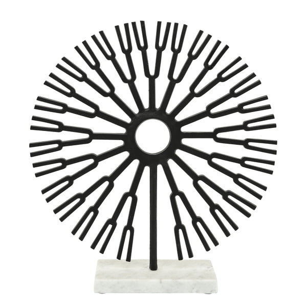 Metal, 19"h Ring Table Accent, Black image