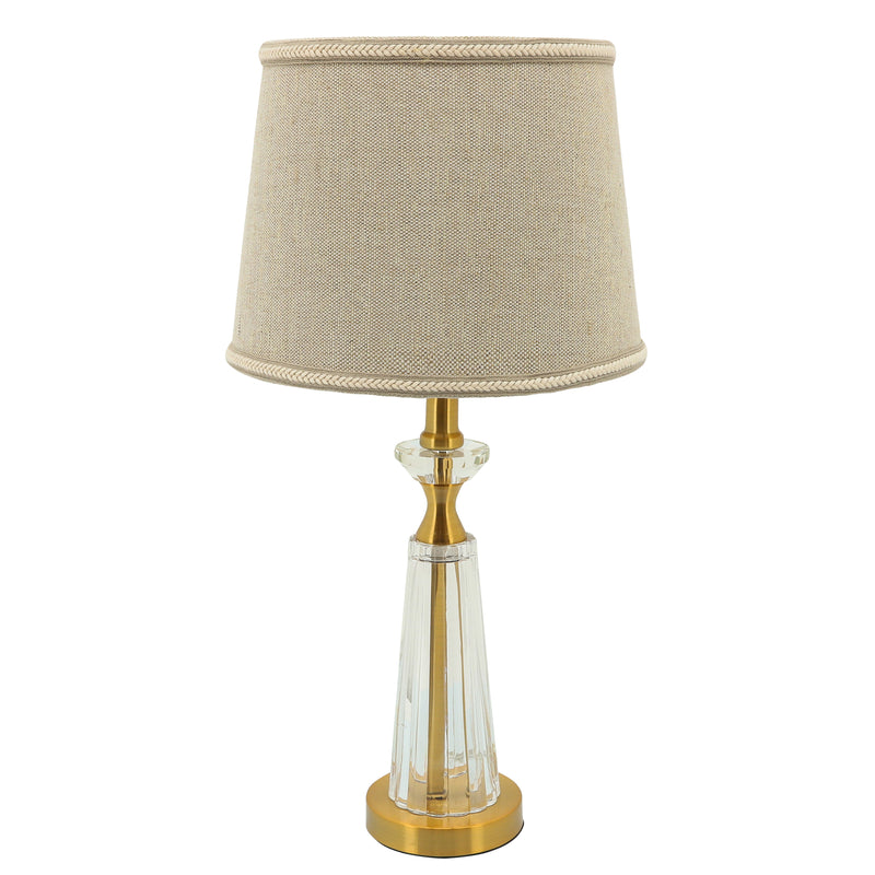 Glass 19.5" Table Lamp, Gold / Clear image