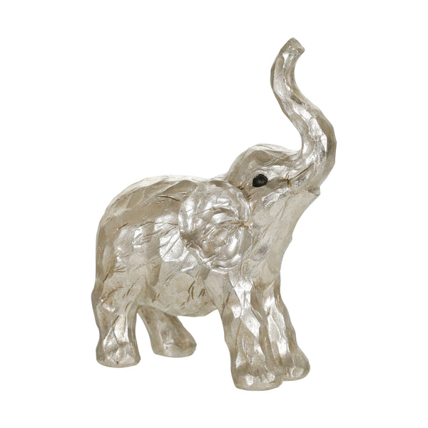 11" Elephant Figurine , Silver image