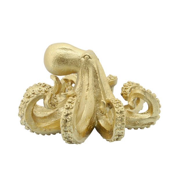 Resin 10" Octopus Table Accent, Gold image