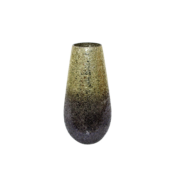 12" Crackled Vase, Plum Ombre image