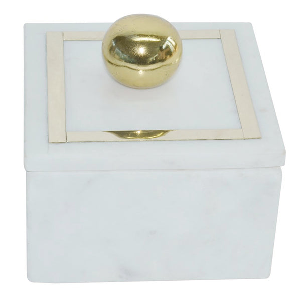 Marble, 5x5 Box - Knob, White image