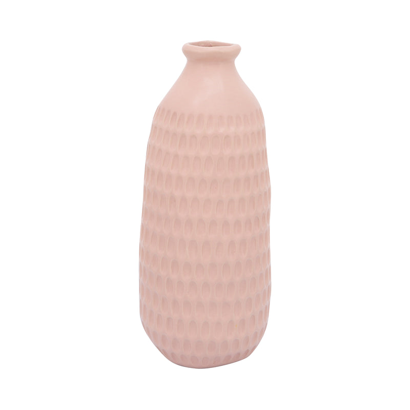 12" Dimpled Vase, Blush image