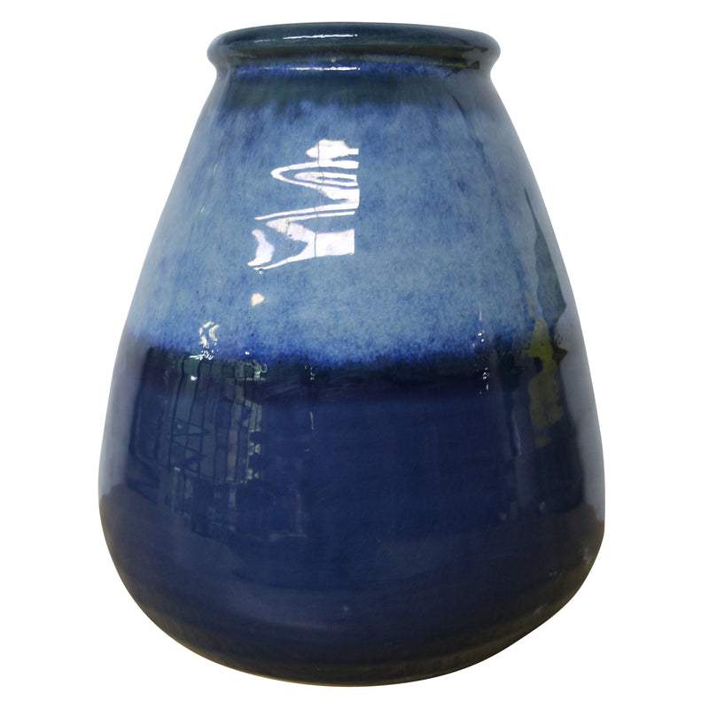 Ceramic 11" Vase, Reactive Blue image