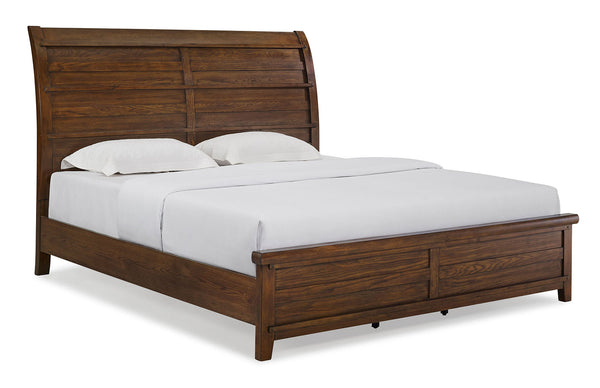 New Classic Furniture Fairfax Queen Panel Bed in Medium Oak B704-310;B704-320;B704-330 image