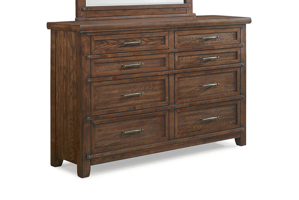 New Classic Furniture Fairfax 8 Drawer Dresser in Medium Oak B704-050 image