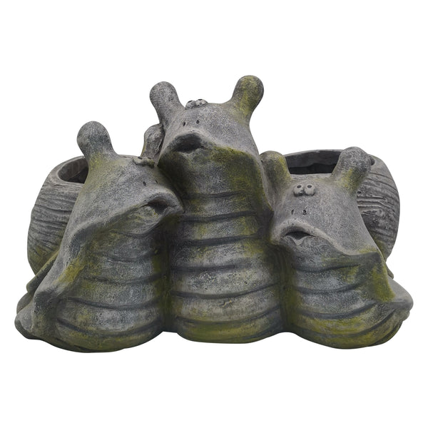 Resin, Snail Trio Planter, Gray image