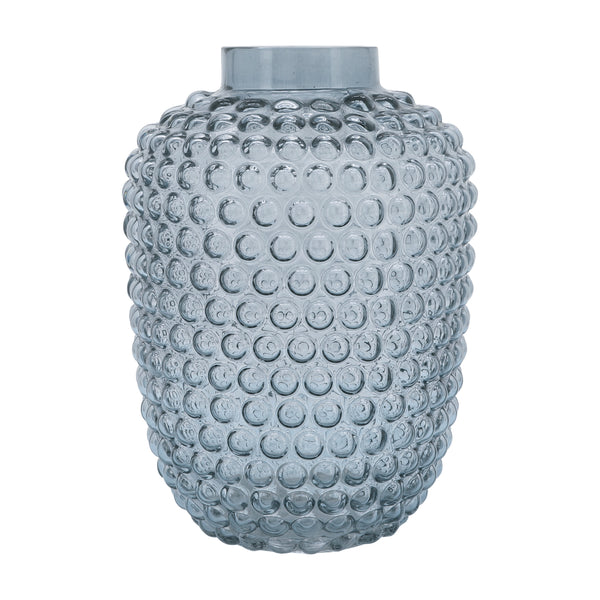 Glass, 10''h, Bubbled Vase, Grey image