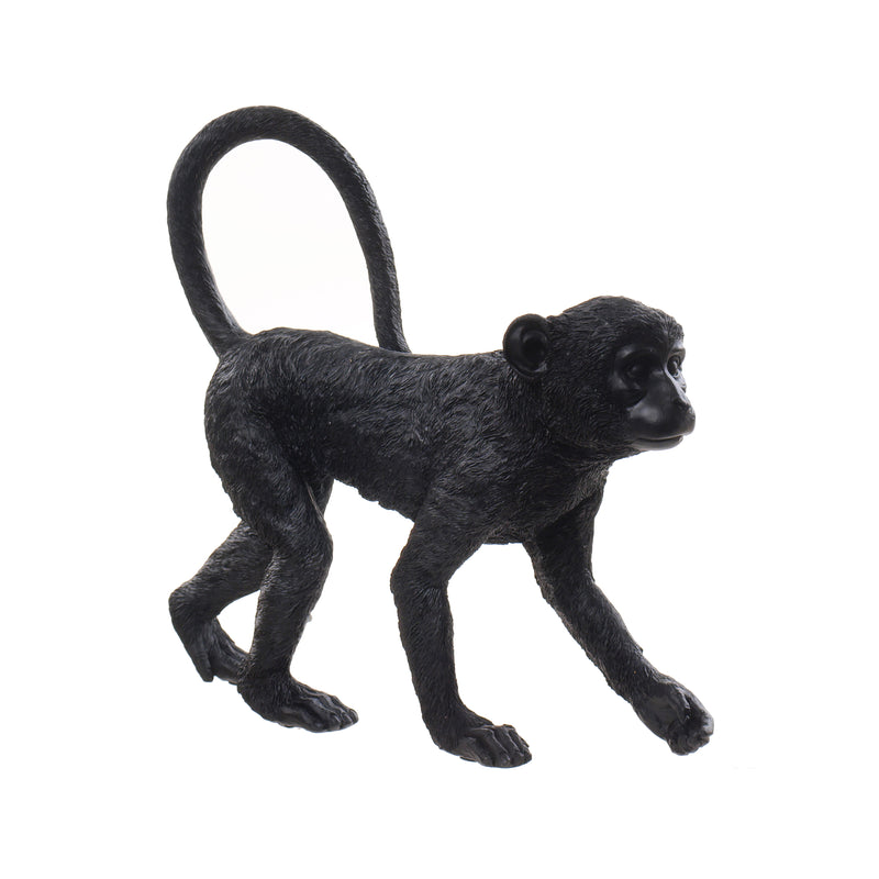 Polyresin 11" Walking Monkey Figurine, Black image