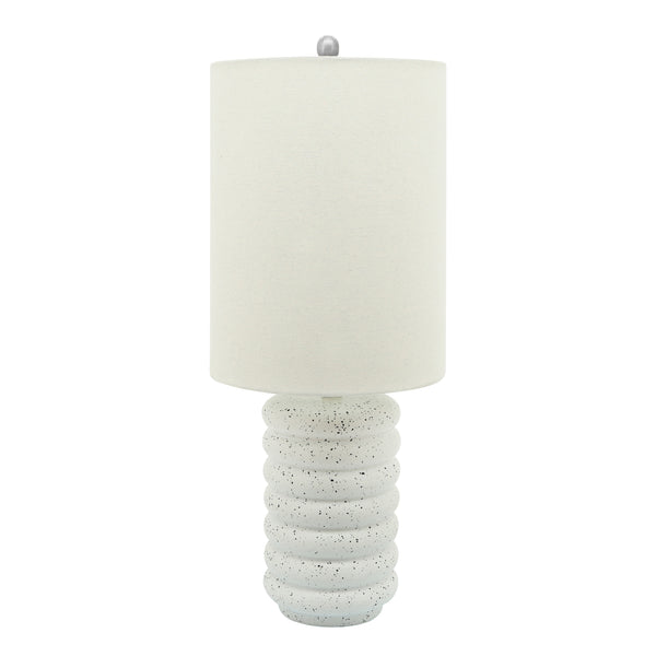 Cer, 22" Ridged Table Lamp, White image