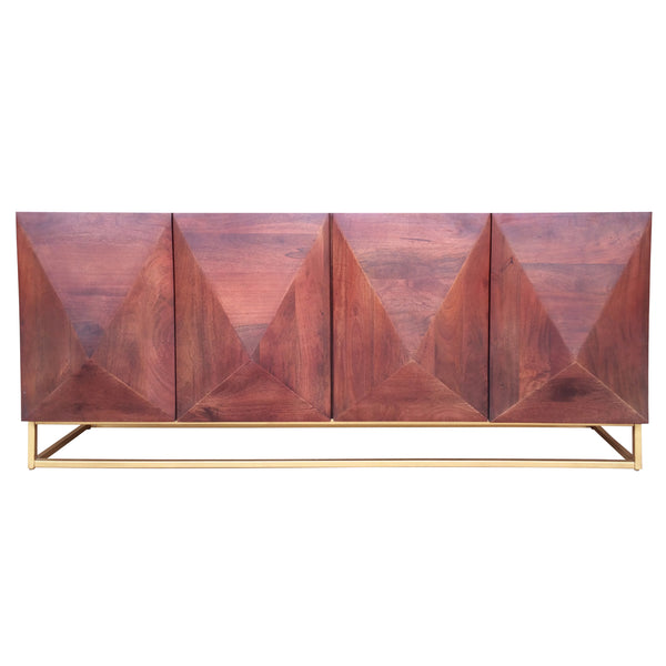 Wood, 70x30 Diamond Console Cabinet, Brown image