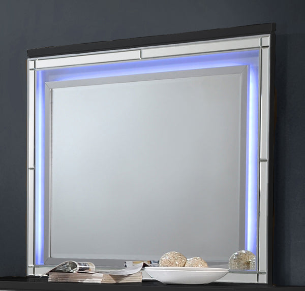 New Classic Furniture Valentino Lighted Mirror in Black 00-9698B-060L image