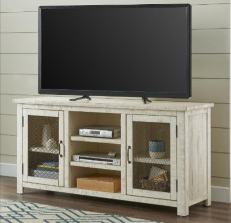 VENTURA TV STAND ANTIQUE WHITE